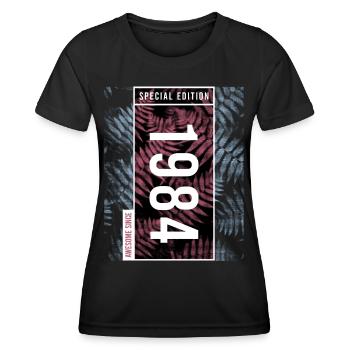 Special Edition 1984 Birthday Urban Graphic - Women's Functional T-Shirt - black - Front - AI Model Female 172 light (172cm)