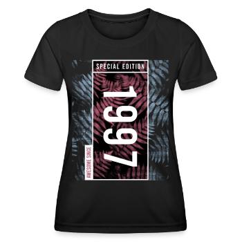 Special Edition 1997 Birthday Urban Graphic - Women's Functional T-Shirt - black - Front - AI Model Female 172 light (172cm)