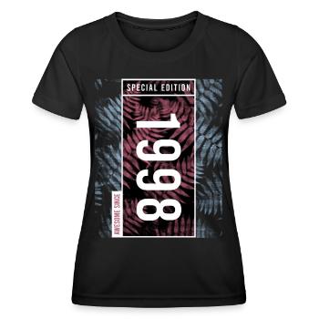 Special Edition 1998 Birthday Urban Graphic - Women's Functional T-Shirt - black - Front - AI Model Female 172 light (172cm)