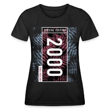 Special Edition 2000 Birthday Urban Graphic - Women's Functional T-Shirt - black - Front - AI Model Female 172 light (172cm)