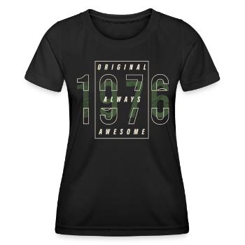 Original 1976 Geburtsjahr Urban Geschenk Jahrgang - Frauen Funktions-T-Shirt - Schwarz - Vorne - AI Model Female 172 light (172cm)