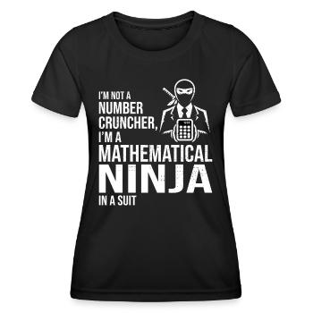Mathematische Ninja Buchhaltung Buchhaltung Buchhaltung Finanzen - Frauen Funktions-T-Shirt - Schwarz - Vorne - AI Model Female 172 light (172cm)