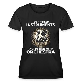 Beatboxing Culture Orchestre Humour musical Beatbox - T-shirt sport Femme - noir - Devant - AI Model Female 172 light (172cm)