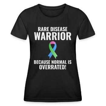 Rare Disease Warrior renforce la sensibilisation - T-shirt sport Femme - noir - Devant - AI Model Female 172 light (172cm)