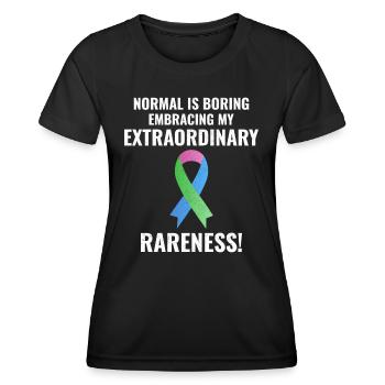 La sensibilisation aux maladies rares embrasse l’extraordinaire - T-shirt sport Femme - noir - Devant - AI Model Female 172 light (172cm)