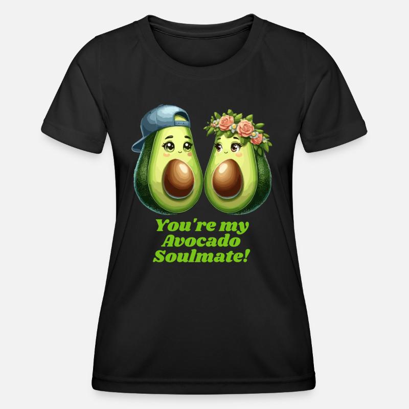 Avocado Couple Love - Women's Functional T-Shirt - black