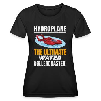 Hydroplane, Boat Racing, Rollercoaster Adventure, - T-shirt sport Femme - noir - Devant - AI Model Female 172 light (172cm)