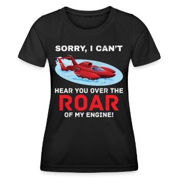 Hydroplane Boat Racing Engine Roar Water sport - Women's Functional T-Shirt - black - Front - AI Model Female 172 light (172cm)