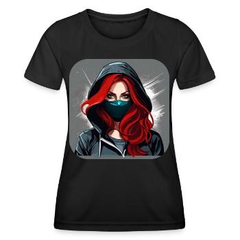 Cool Cyberpunk Girl VI - Women's Functional T-Shirt - black - Front - AI Model Female 172 light (172cm)
