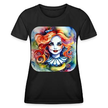 Cool Harlequin Gothic Girl - Women's Functional T-Shirt - black - Front - AI Model Female 172 light (172cm)
