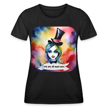 Cool Harlequin Gothic Girl - Women's Functional T-Shirt - black - Front - AI Model Female 172 light (172cm)