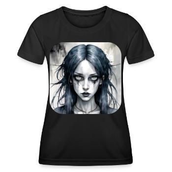 Fille punk gothique cool - T-shirt sport Femme - noir - Devant - AI Model Female 172 light (172cm)