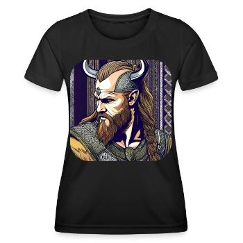 Proud Viking Warrior Germanic - Women's Functional T-Shirt - black - Front - AI Model Female 172 light (172cm)
