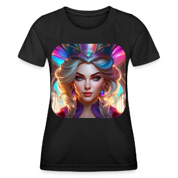 Cooles Fantasy Girl - Frauen Funktions-T-Shirt - Schwarz - Vorne - AI Model Female 172 light (172cm)