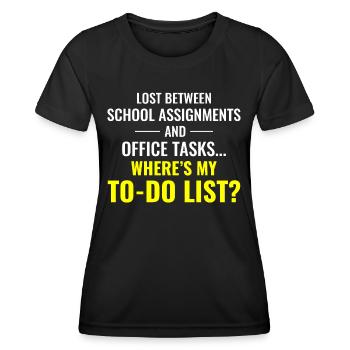 Work Memes Office-Humor Workplace Funny - Women's Functional T-Shirt - black - Front - AI Model Female 172 light (172cm)