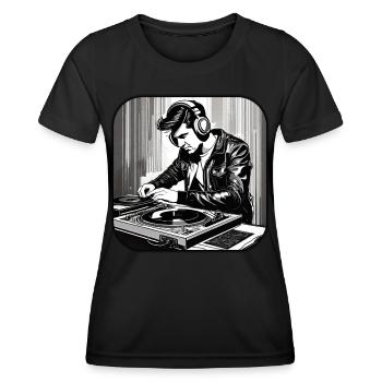 Cool Music DJ - Women's Functional T-Shirt - black - Front - AI Model Female 172 light (172cm)