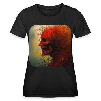 Gloomy Horror Women Face - Women's Functional T-Shirt - black - Front - AI Model Female 172 light (172cm)