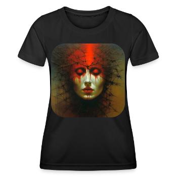 Gloomy Horror Women Face - Women's Functional T-Shirt - black - Front - AI Model Female 172 light (172cm)