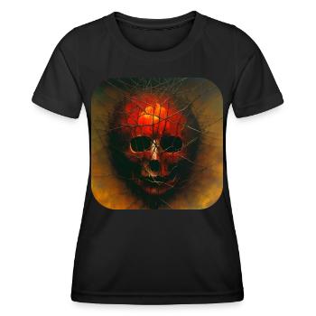 Dark Horror Face - Women's Functional T-Shirt - black - Front - AI Model Female 172 light (172cm)