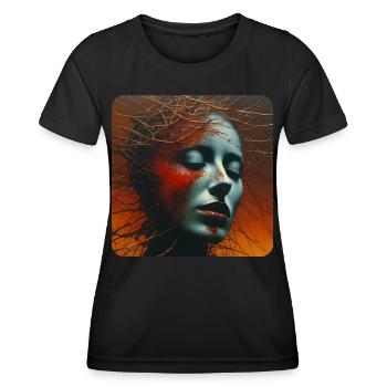 Gloomy Horror Women Face - Women's Functional T-Shirt - black - Front - AI Model Female 172 light (172cm)
