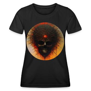 Dark Horror Skull - Women's Functional T-Shirt - black - Front - AI Model Female 172 light (172cm)