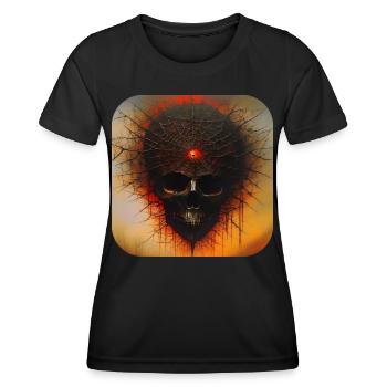 Dark Horror Skull - Women's Functional T-Shirt - black - Front - AI Model Female 172 light (172cm)