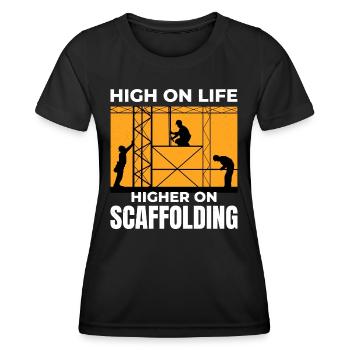 Scaffolder Scaffold Builder Scaffolding Platform - Women's Functional T-Shirt - black - Front - AI Model Female 172 light (172cm)