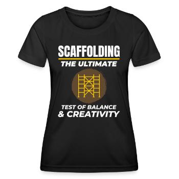 Scaffolder Scaffold Builder Scaffolding Platform - Women's Functional T-Shirt - black - Front - AI Model Female 172 light (172cm)