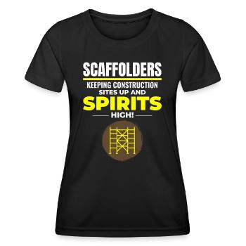 Scaffolder Scaffold Builder Scaffolding Platform - Women's Functional T-Shirt - black - Front - AI Model Female 172 light (172cm)