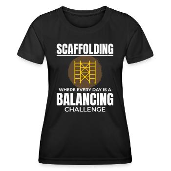 Scaffolder Scaffold Builder Scaffolding Platform - Women's Functional T-Shirt - black - Front - AI Model Female 172 light (172cm)
