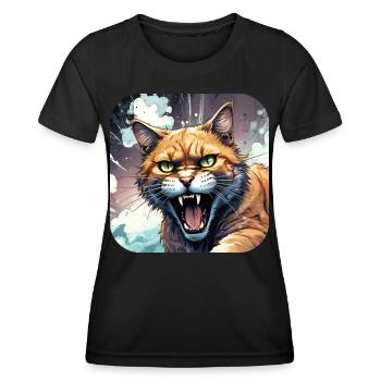 Wild Cat - Women's Functional T-Shirt - black - Front - AI Model Female 172 light (172cm)