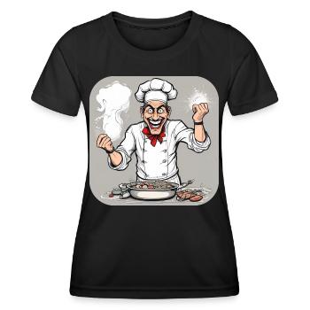 Crazy chef - Women's Functional T-Shirt - black - Front - AI Model Female 172 light (172cm)