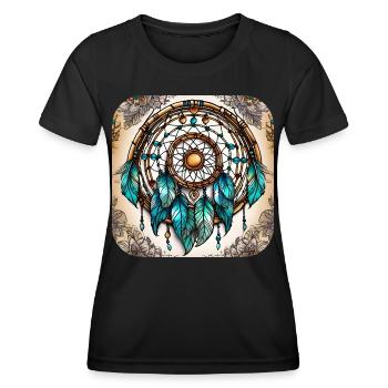 Attrape-rêves spirituel - T-shirt sport Femme - noir - Devant - AI Model Female 172 light (172cm)