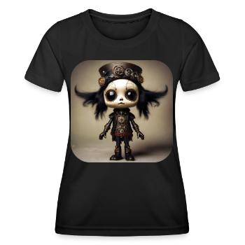 Fille Steampunk Gothique Cool - T-shirt sport Femme - noir - Devant - AI Model Female 172 light (172cm)