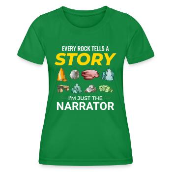 Rock Hound Sammeln Sammler Geologie Geologe - Frauen Funktions-T-Shirt - Kelly Green - Vorne - AI Model Female 172 dark (172cm)