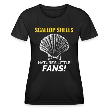 Pétoncles Coquillages Collector Beachcomber Crustacés - T-shirt sport Femme - noir - Devant - AI Model Female 172 light (172cm)