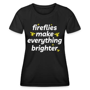 Fireflies Firefly Lightning Bug Insect Collector - Women's Functional T-Shirt - black - Front - AI Model Female 172 light (172cm)
