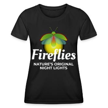 Fireflies Firefly Lightning Bug Insect Collector - Women's Functional T-Shirt - black - Front - AI Model Female 172 light (172cm)