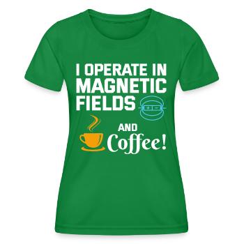 Elektriker Humor Elektrotechniker Kaffee - Frauen Funktions-T-Shirt - Kelly Green - Vorne - AI Model Female 172 dark (172cm)