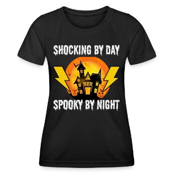 Electrician Halloween: Shocking by Day - Women's Functional T-Shirt - black - Front - AI Model Female 172 light (172cm)