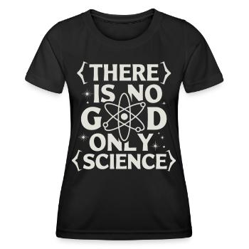 Athéisme, athée, anti-religion, agnostique - T-shirt sport Femme - noir - Devant - AI Model Female 172 light (172cm)