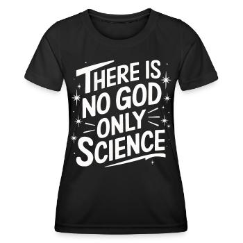 Athéisme, athée, anti-religion, agnostique - T-shirt sport Femme - noir - Devant - AI Model Female 172 light (172cm)
