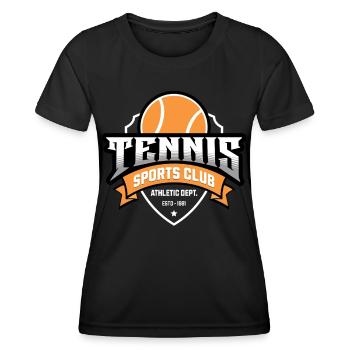 Armoiries du club de sport de tennis - T-shirt sport Femme - noir - Devant - AI Model Female 172 light (172cm)