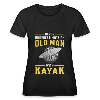 Kayak Kajak Wassersport Kanu Kayaking Geschenkidee - Frauen Funktions-T-Shirt - Schwarz - Vorne - AI Model Female 172 light (172cm)