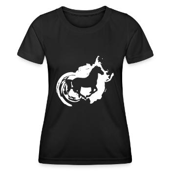 Équitation Animaux Équitation Chevaux - T-shirt sport Femme - noir - Devant - AI Model Female 172 light (172cm)