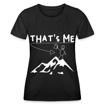 Hiking and beer - That's me - Women's Functional T-Shirt - black - Front - AI Model Female 172 light (172cm)