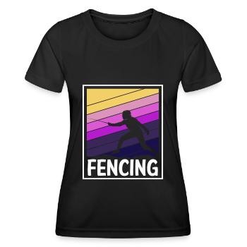 Fencing Sword Fighting Fencer Martial Arts - Women's Functional T-Shirt - black - Front - AI Model Female 172 light (172cm)