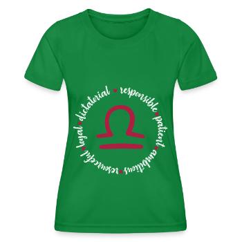 Waage Stern - Frauen Funktions-T-Shirt - Kelly Green - Vorne - AI Model Female 172 dark (172cm)