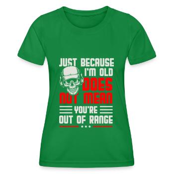 Weapon Rifle Sport Shooting - Women's Functional T-Shirt - kelly green - Front - AI Model Female 172 dark (172cm)