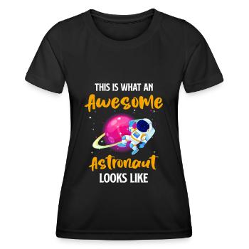 Space Space Spaceship Planet - T-shirt sport Femme - noir - Devant - AI Model Female 172 light (172cm)